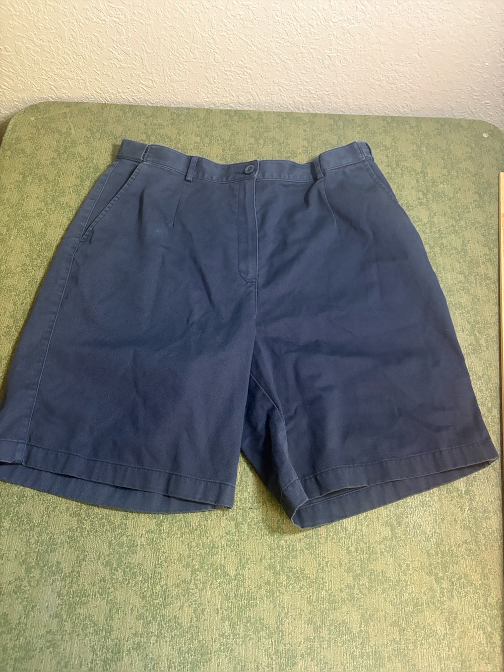 L.L. Bean Navy Blue Flat-Front Women's Shorts